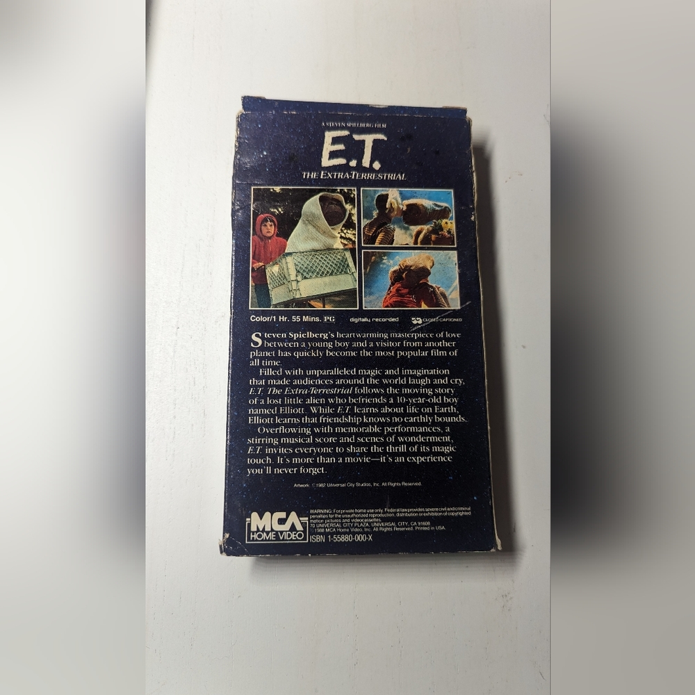 E.T. VHS RARE GREEN COPY - Picture 2 of 3
